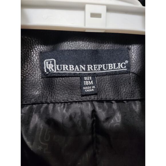 URBAN REPUBLIC HOODED BLACK ZIP/BUTTON UP JACKET SIZE 18M - Picture 5 of 8